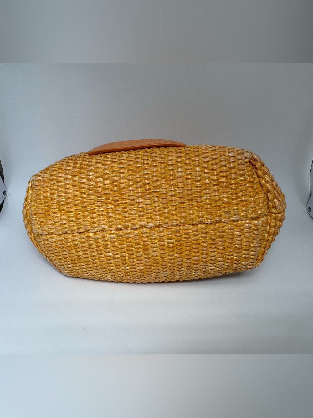 THEMOIRÈ Gea Straw Clutch Bag Orange Collectible luxury - Picture 9 of 12